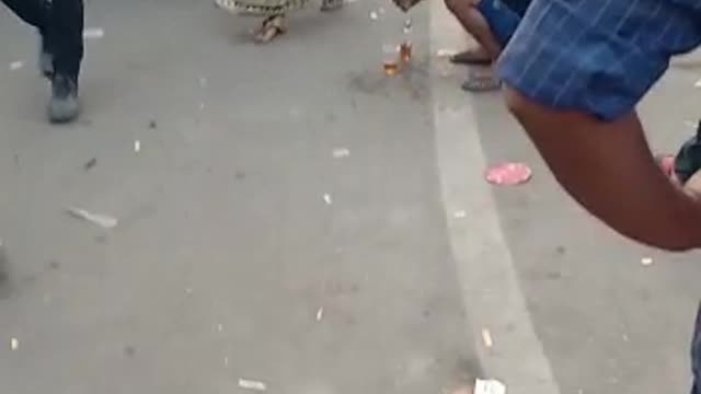 Drunk man in india