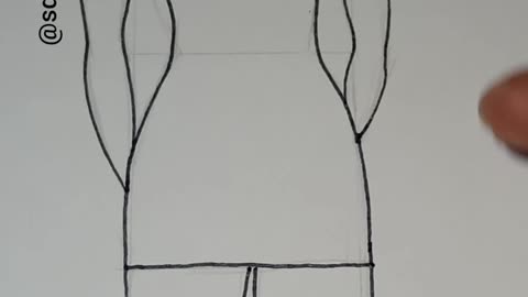 Pumpkin head Fashion Illustration Line Drawing