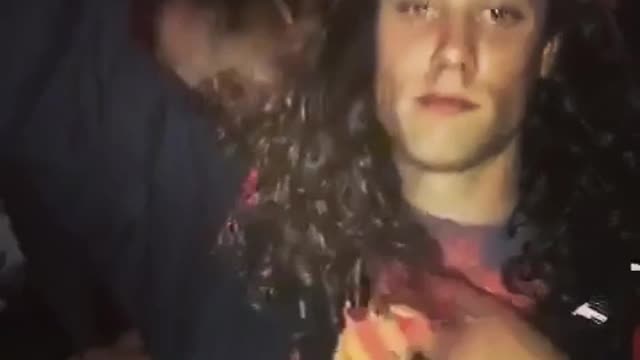Bar trick guy lands lime on rim of drink