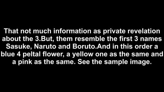 Naruto, Sasuke and Boruto Revelation.