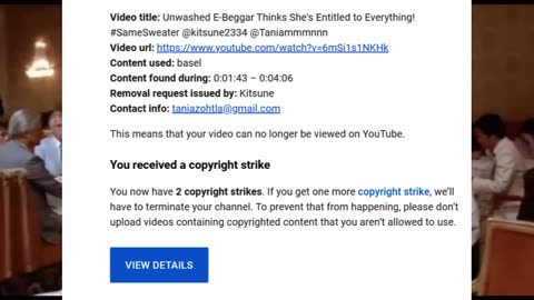 Tania Melendez Continues to False Copyright Strike Me