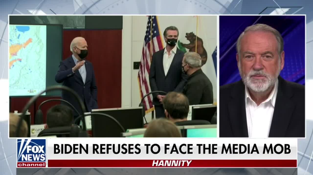 Mike Huckabee contrasts Biden with Trump in regards to how they respond to the media