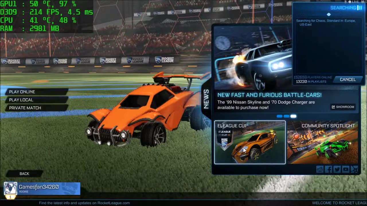 Rocket League - Minimum Settings