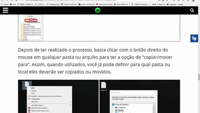 função secreta do win 10 "Copiar para /Mover para / win 10 secret function "Copy to /Move to