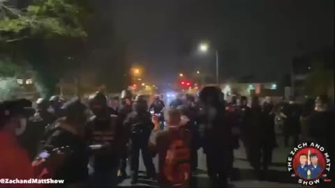 DC police disperse crowds.