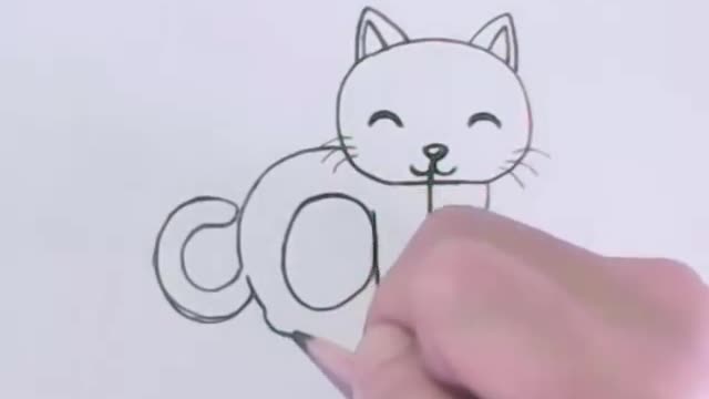 Very Easy! How to turn Words Cat Into a Cartoon Cat. (Wordtoons) learning step by step for kid yes