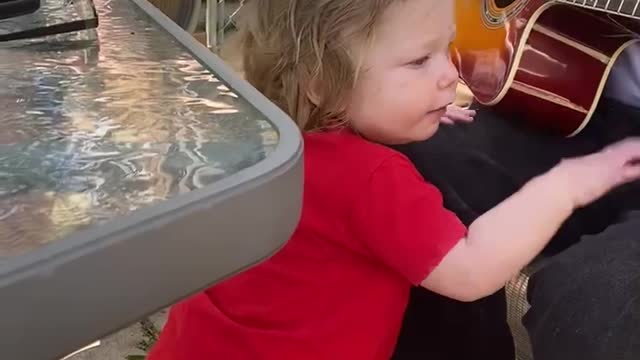 My Grandson and I doing Johnny Cash