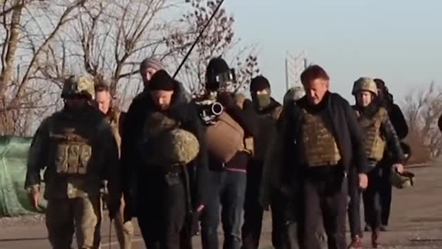 UKRAINE INVADED BY RUSSIA FEB 2022 - A VERY BRAVE SEAN PENN STAYING TO FILM DOCUMENTARY