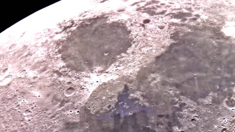 Plasma half moon - world map - from telescope