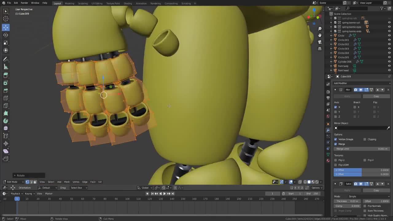 five nights at freddy's: spring bonnie Speedmodel part 10