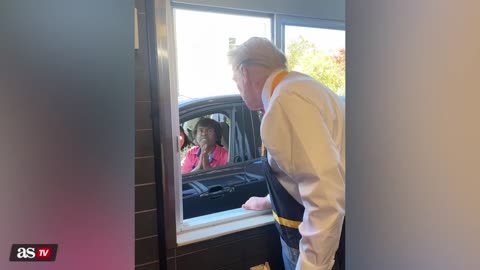 View "Watch Donald Trump Work going VIRAL-McDONALD'S drive-thru video"