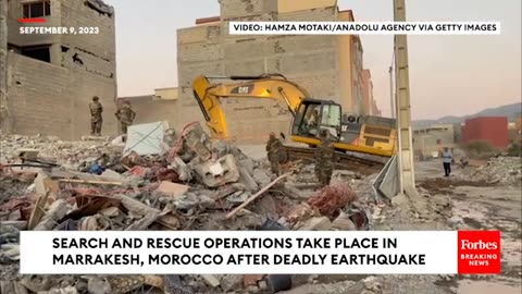 Search And Rescue Operations Take Place In Devastation Caused By Earthquake In Morocco