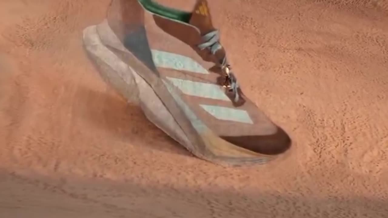 Adidas drew a 100-meter Adizero Desert Runner sneaker right on the desert sand in the emirate of Sharjah