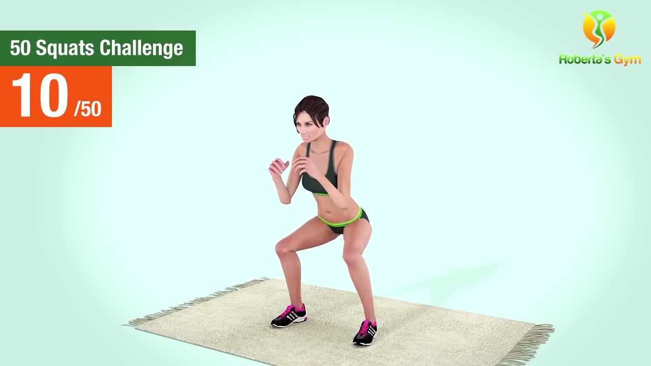 50 SQUATS CHALLENGE ( Lean Legs & Butt)