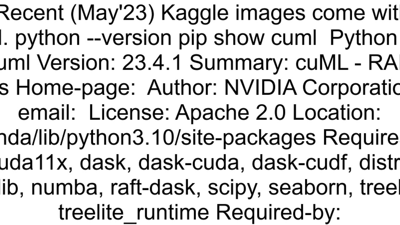 Installing cuML into Colab or Kaggle notebook
