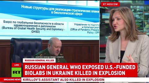 NOTIZIE DAL MONDO Il capo della difesa chimica russa Igor Kirillov ucciso nell'esplosione a Mosca,che aveva esposto i biolaboratori finanziati dagli americani in Ucraina uccisione che conferma l'esistenza di queste strutture