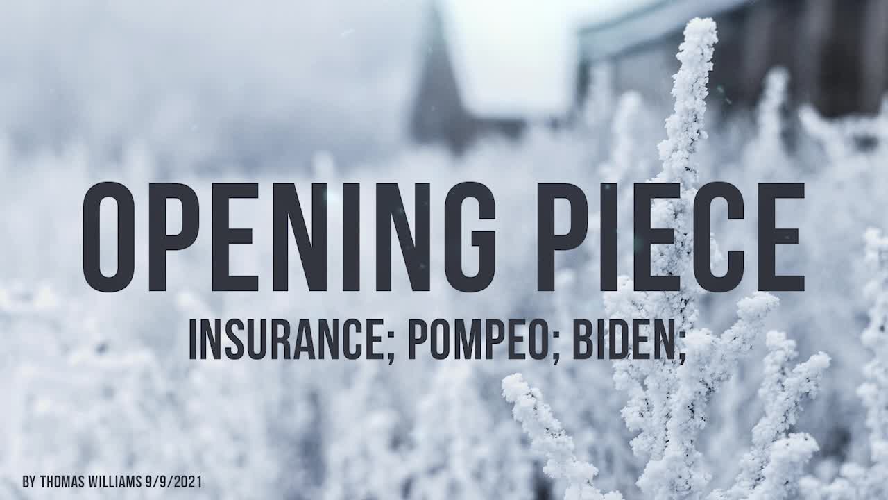 Insurance; Pompeo; Biden;