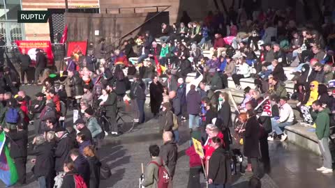 LIVE: Manchester / UK - 'People's Assembly' activists lead anti-Tory protest - 03.10.2021