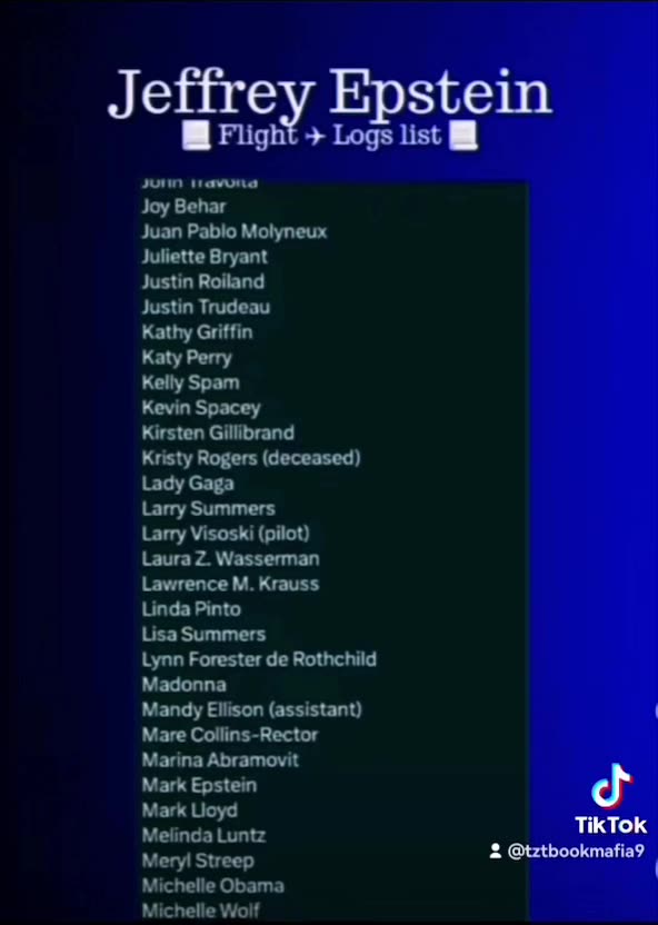 Epstein Pedophile Customer List