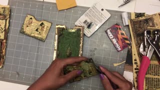Making flip/hinged pockets for Renaissance Journal (from Lovely Lavender Wishes)