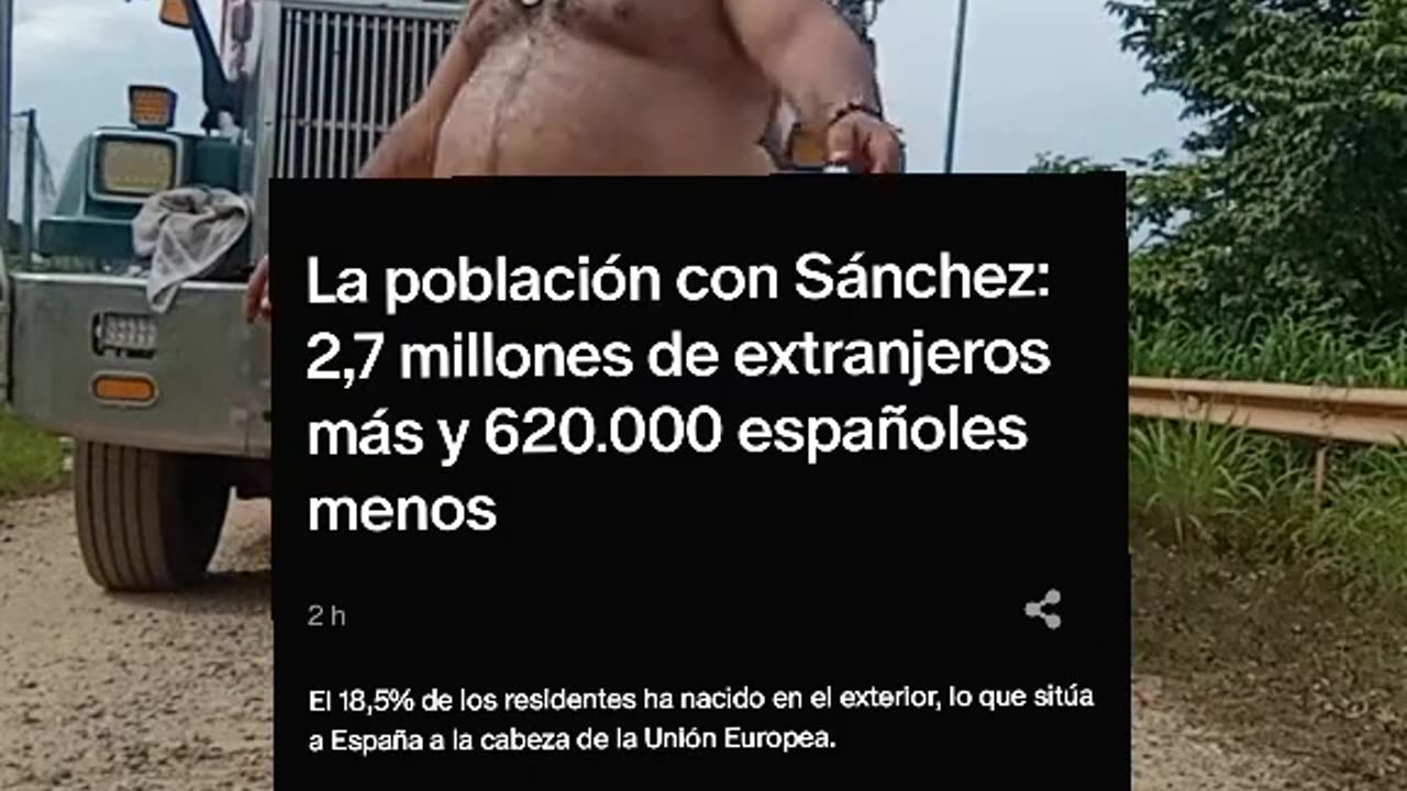 La población con #Sánchez 2,7 millones de extranjeros más y 620.000 españoles menos