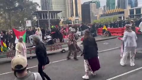 Palestine supporters in Melbourne, Australia