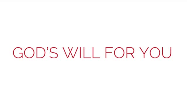 God's Plan For You
