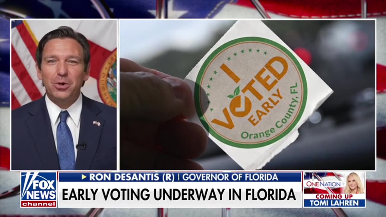 Gov Ron DeSantis: Go And Vote Early!