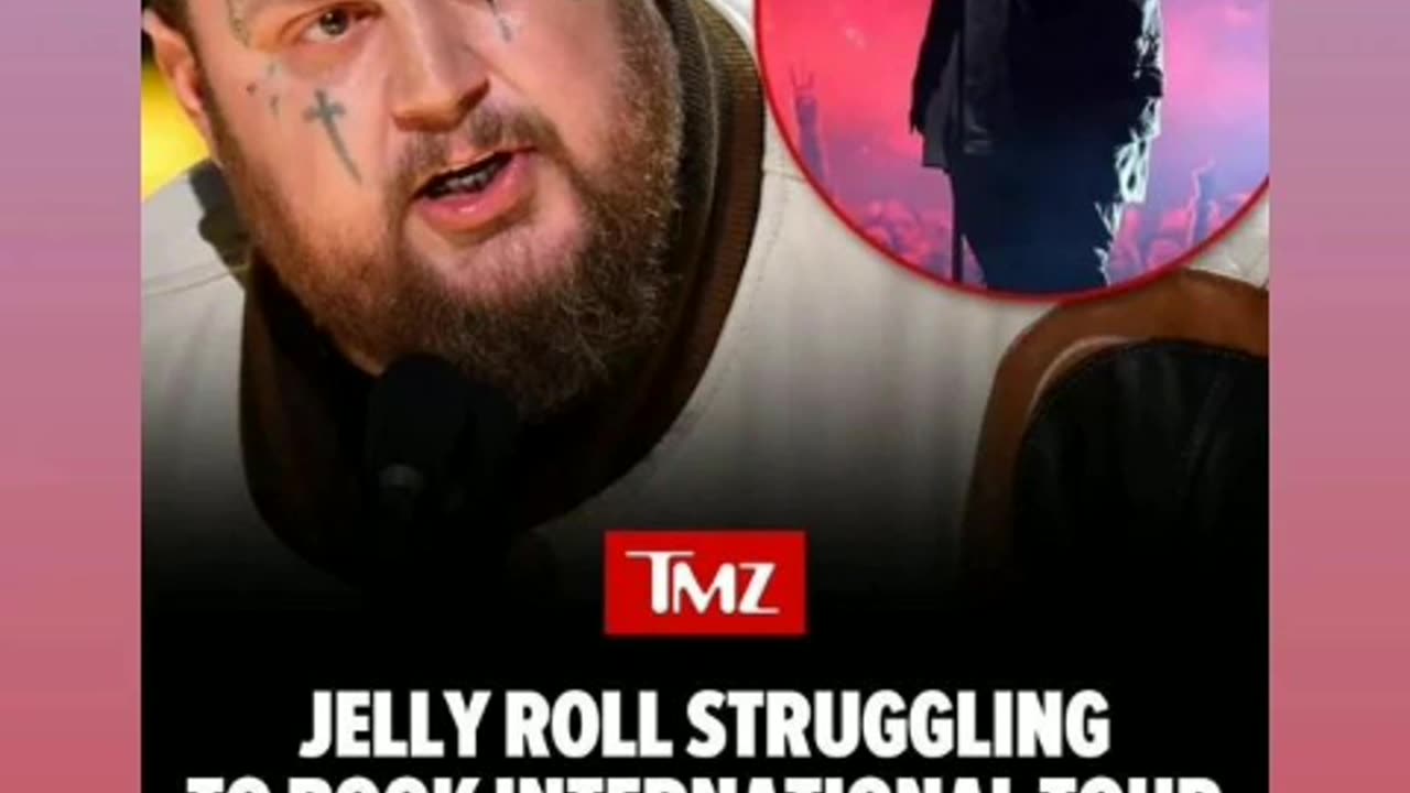 jelly roll can't go Internacional tour over felon past tmz are u kidding me 6/25/24