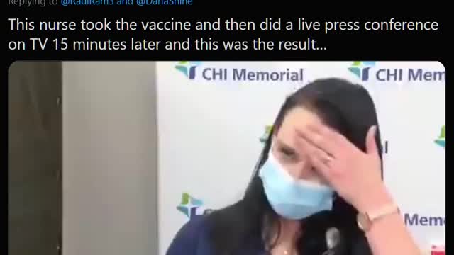 This nurse took the COVID-19 vaccine and faints during live press conference