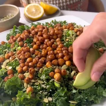 Kale Salad with Lemon Tahini Dressing - RECIPE IN THE DESCRIPTION