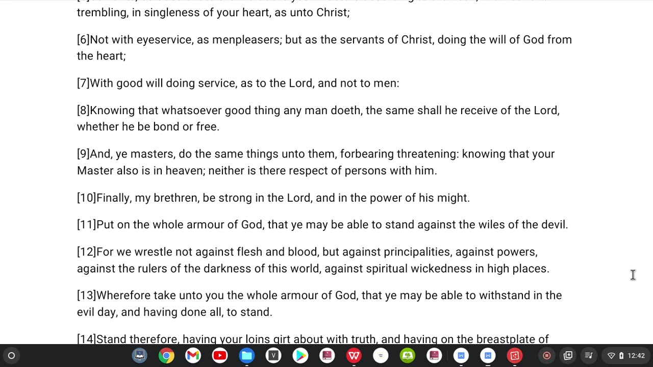 Ephesians 6 Scripture Reading from Son of Man's Homestead