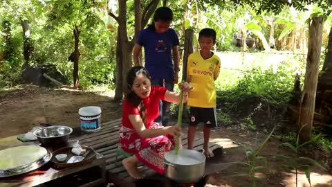 Awesome Cooking Traditional Noodle With Coconut Delicious