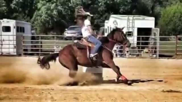 Natalie Marshall - Bending them barrels