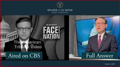 CBS Busted "Selectively Editing" Remarks By Speaker Mike Johnson
