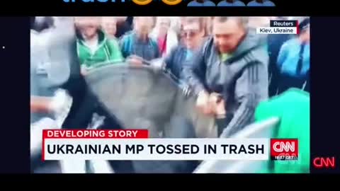 Ukraine dumping their politicians into a dumpster. Now that is how you do it