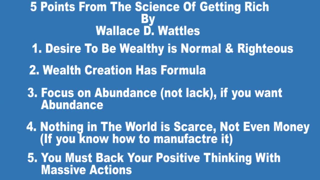 The Science Of Getting Rich | 5 Most Important Lessons | Wallace D. Wattles (Audio Book)