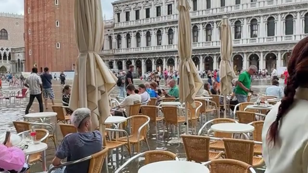 Acqua Alta In Venice, Italy