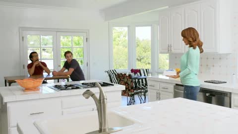 This woman excited to prepare food look what happen