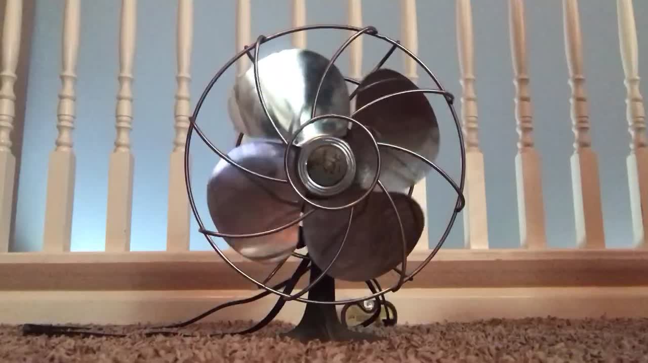 Unknown year Vintage 8” Montgomery Ward desk fan.