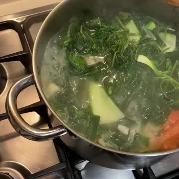 Simply dinner all green veggies with fishes