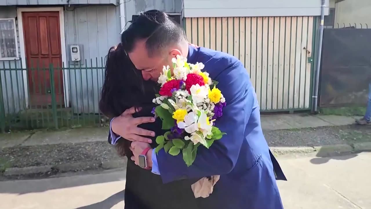 Chilean man taken as baby meets his mom for first time