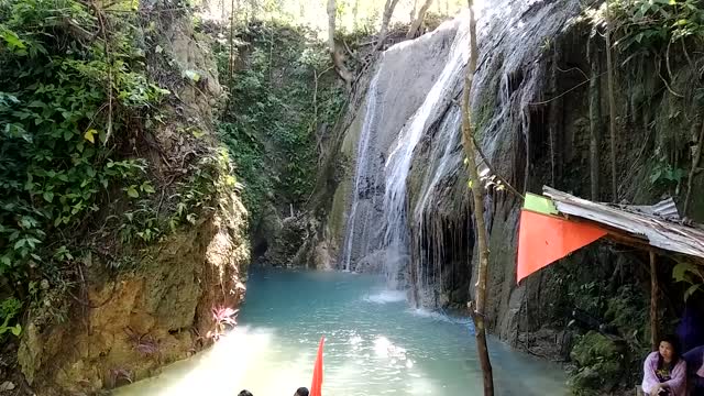 Swimming Pool Beside Waterfalls on the Mountain