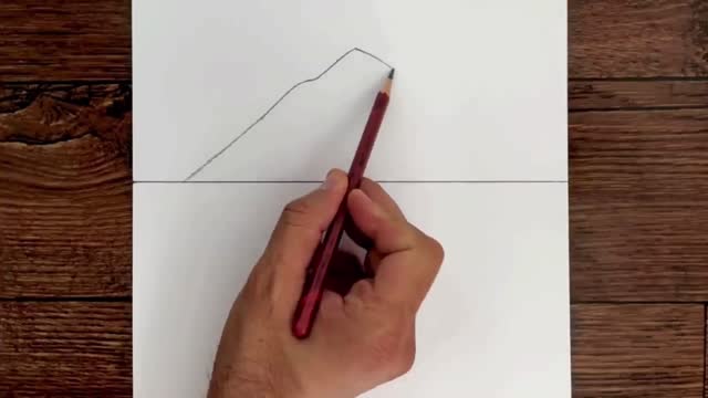 Draw A Mountain Line In The Drawing