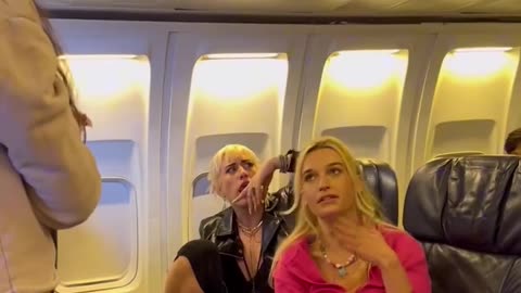 Karen created a big drama on the airplane.hd