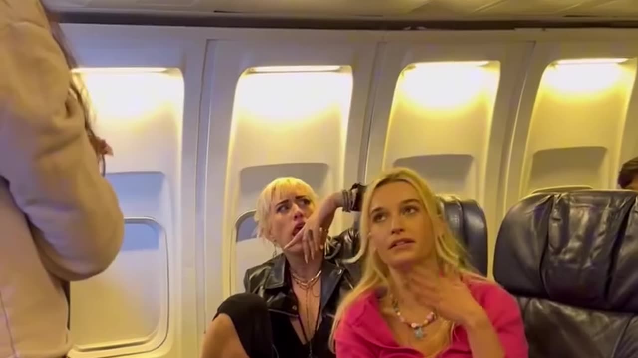 Karen created a big drama on the airplane.hd