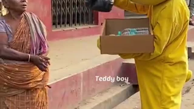 Full video coming soon tomorrow | teddy bear helping people | helping video #helping #teddyboy