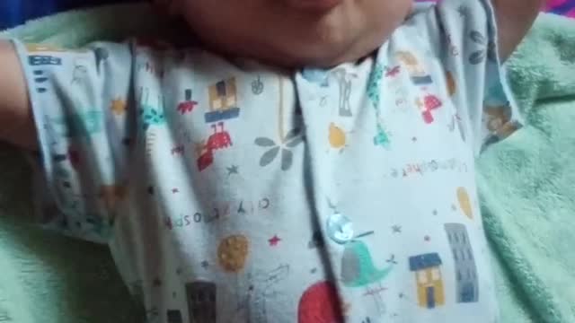 cute baby laughing