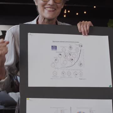 An Elderly Woman Making A Business Presentation