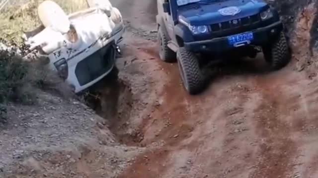 A car overturned